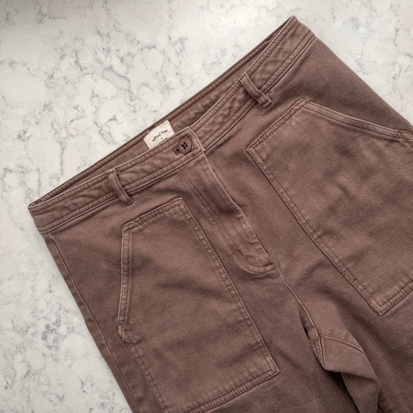 Aritzia Wilfred Brown Wide-Leg Carpenter Pants - Picture 2 of 4